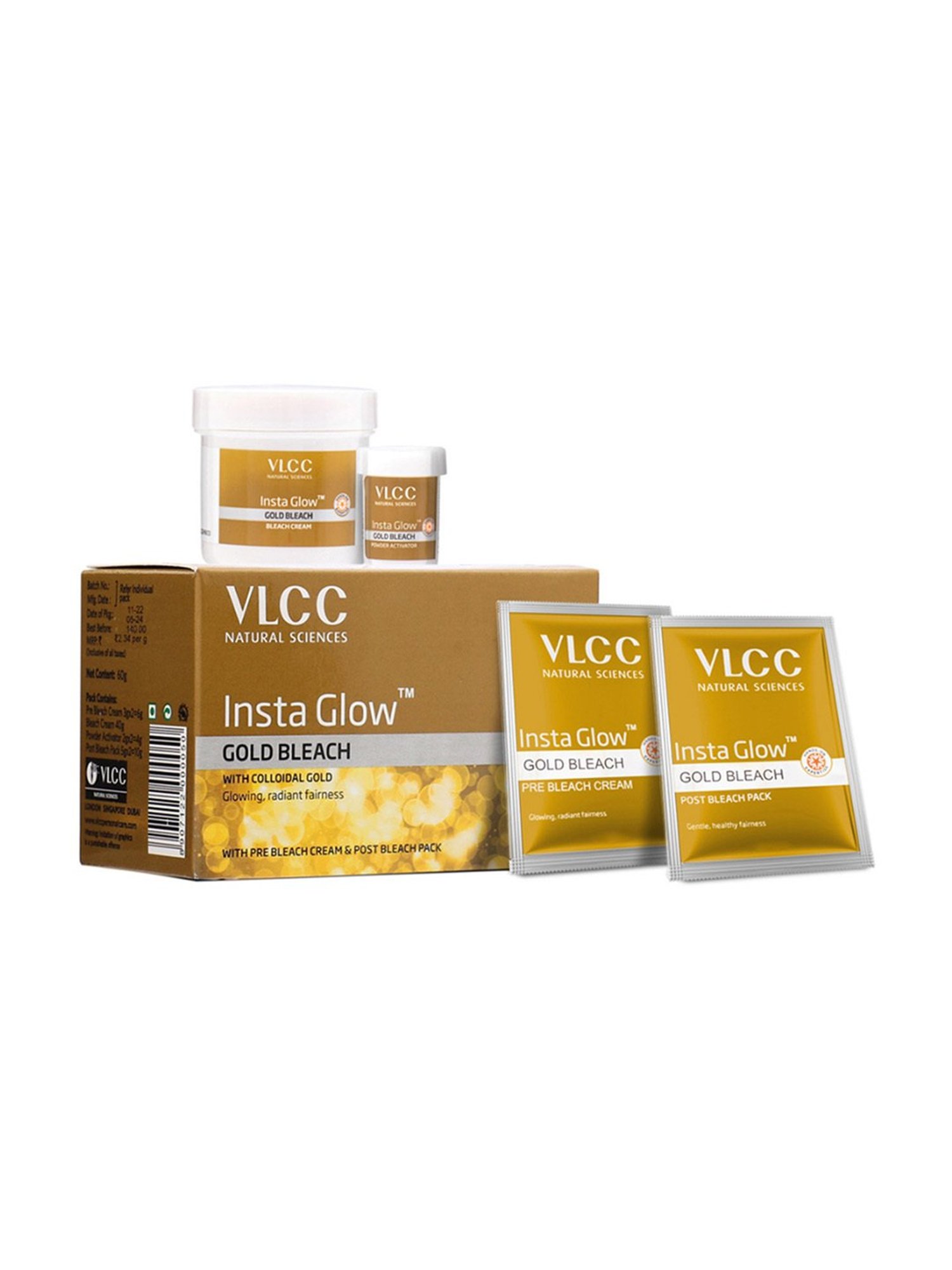 VLCC Insta Glow Gold Bleach - Pack of 2