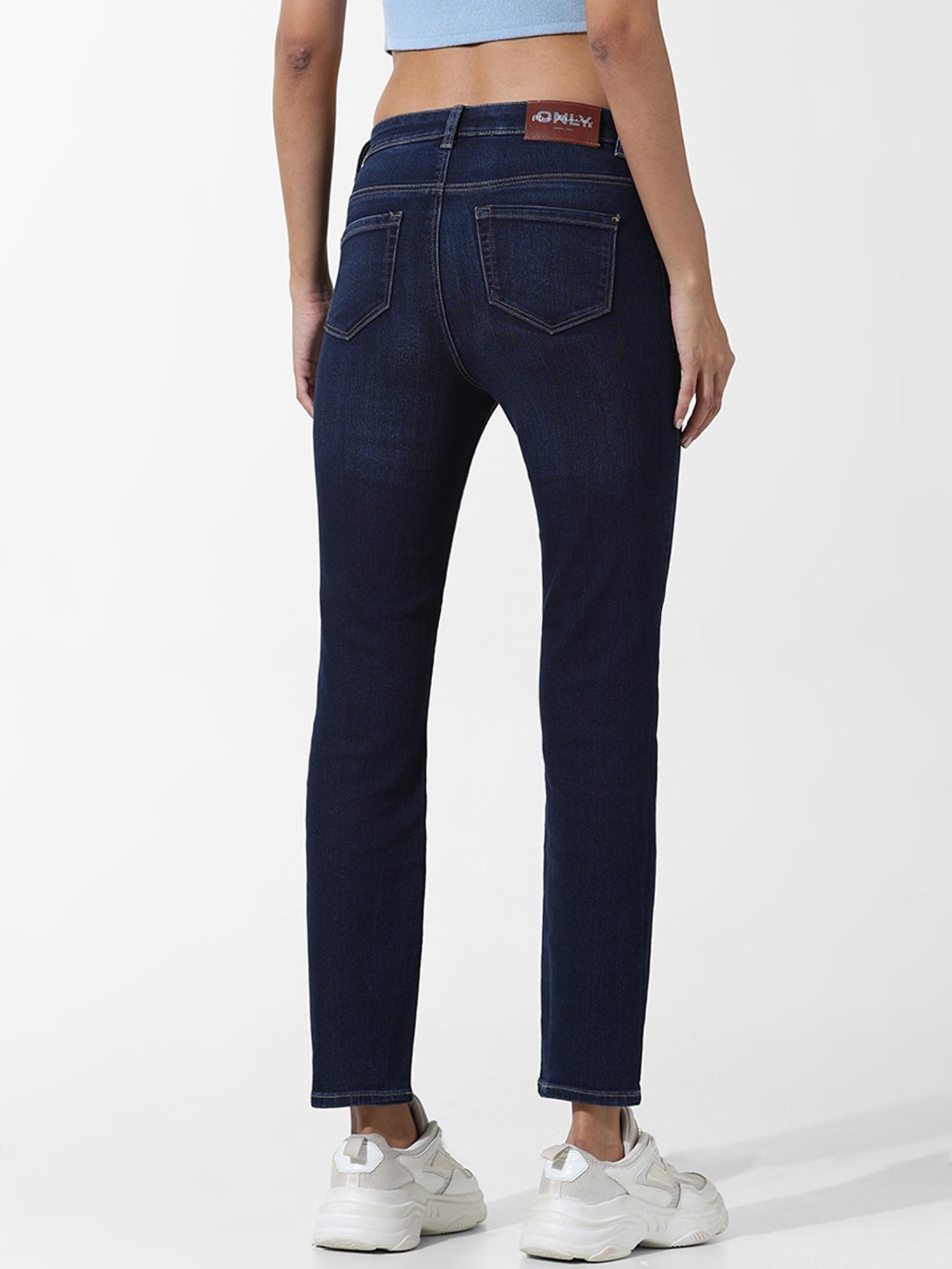 Only Blue Blended Slim Fit Mid Rise Jeans