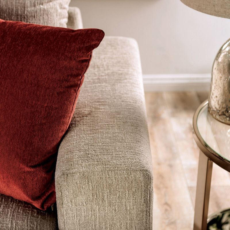 Sandrock Upholstered Sectional Beige/Dark Brown/Vermilion - HOMES: Inside + Out