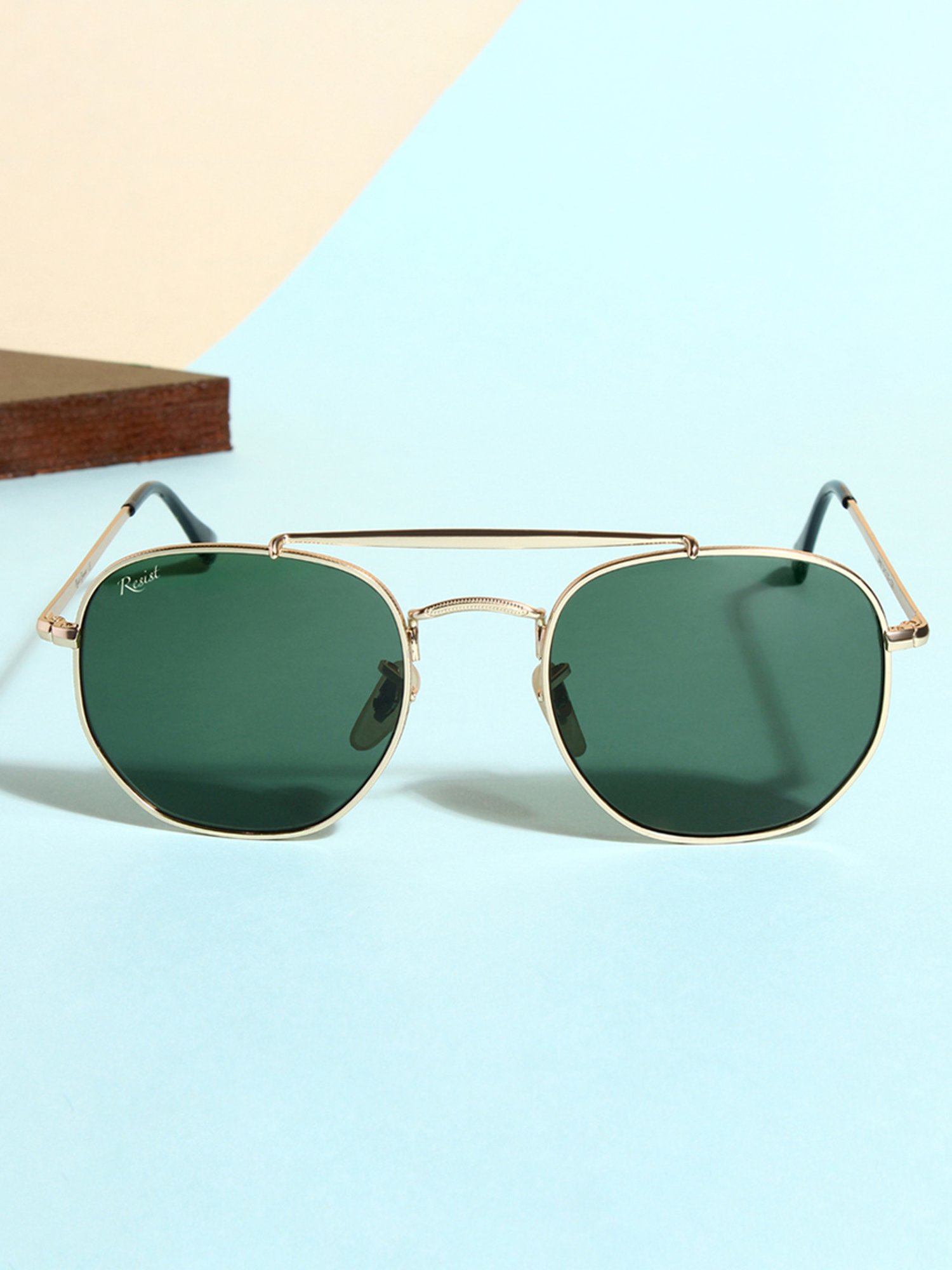 Resist Eyewear Green UV Protection Unisex Sunglasses