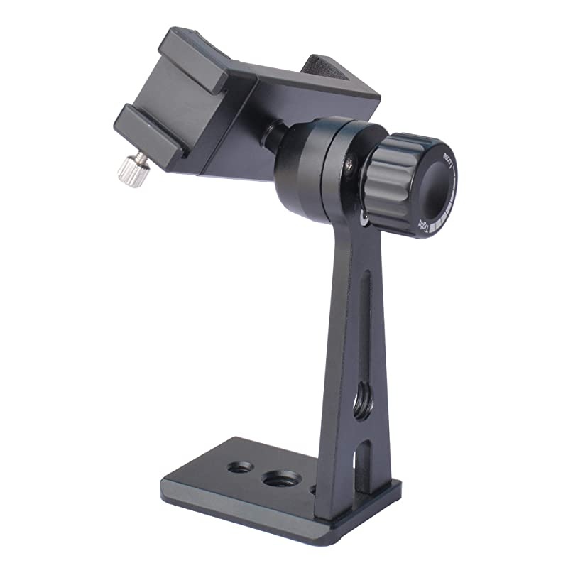 Phone Tripod Mount Adapter with Cold Shoe  Smartphone Tripod Holder Clip Metal 360 degree Rotation Vertical Cell Phone Bracket Compatible with iPhone Samsung Galaxy Huawei LG Google C10