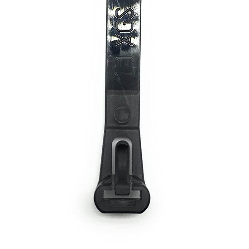 100 Pcs Reusable Releasable Adjustable Nylon Cable Zip Ties14 InchBlack