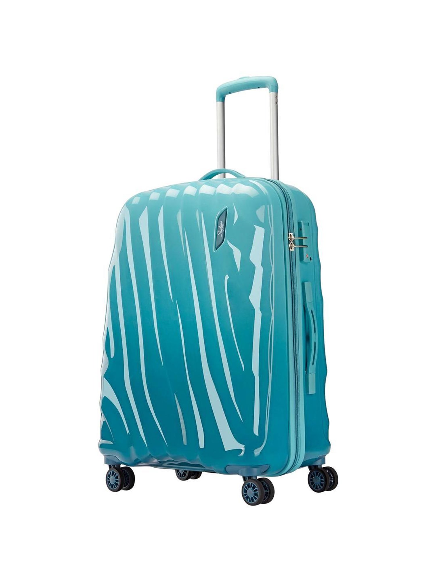 Skybags Dusty Turquoise Textured Hard Medium Trolley Bag - 30 cm