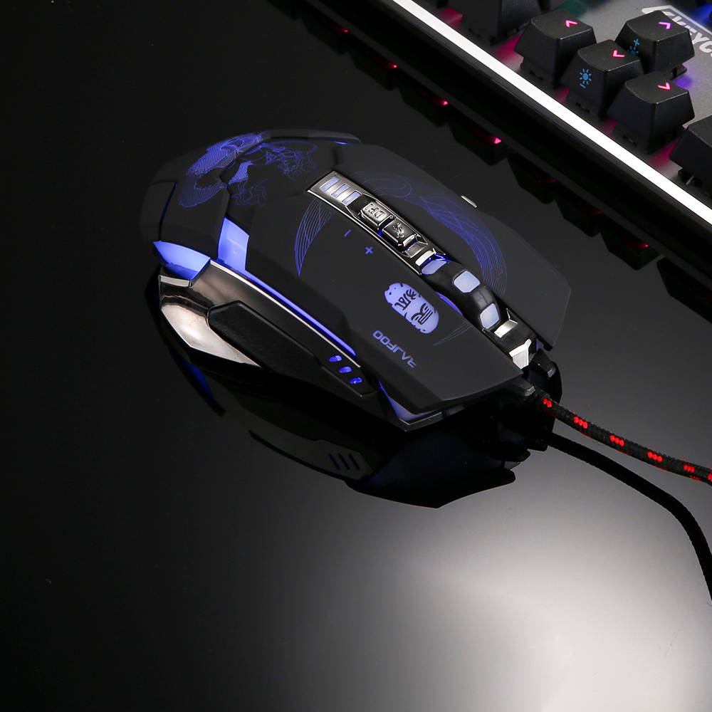 HXSJ Ergonomic Optical Office 2.4G Wireless Gaming Mouse Mice Adjustable 2400 DPI with 6 Buttons for Laptop PC Notebook Computer