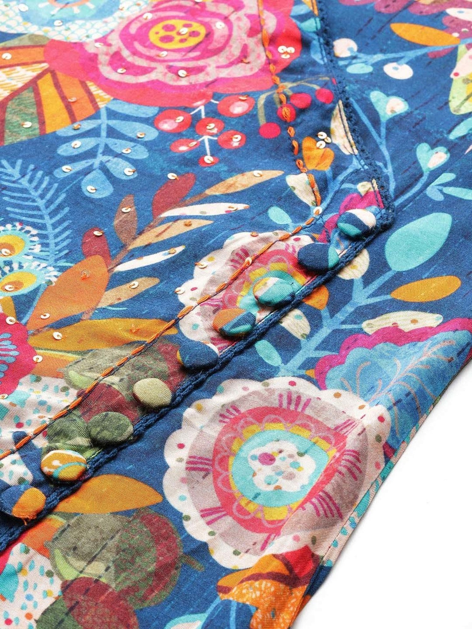 URBAN MYSTIC Black Rayon Embroidered Kurta & Sharara Set