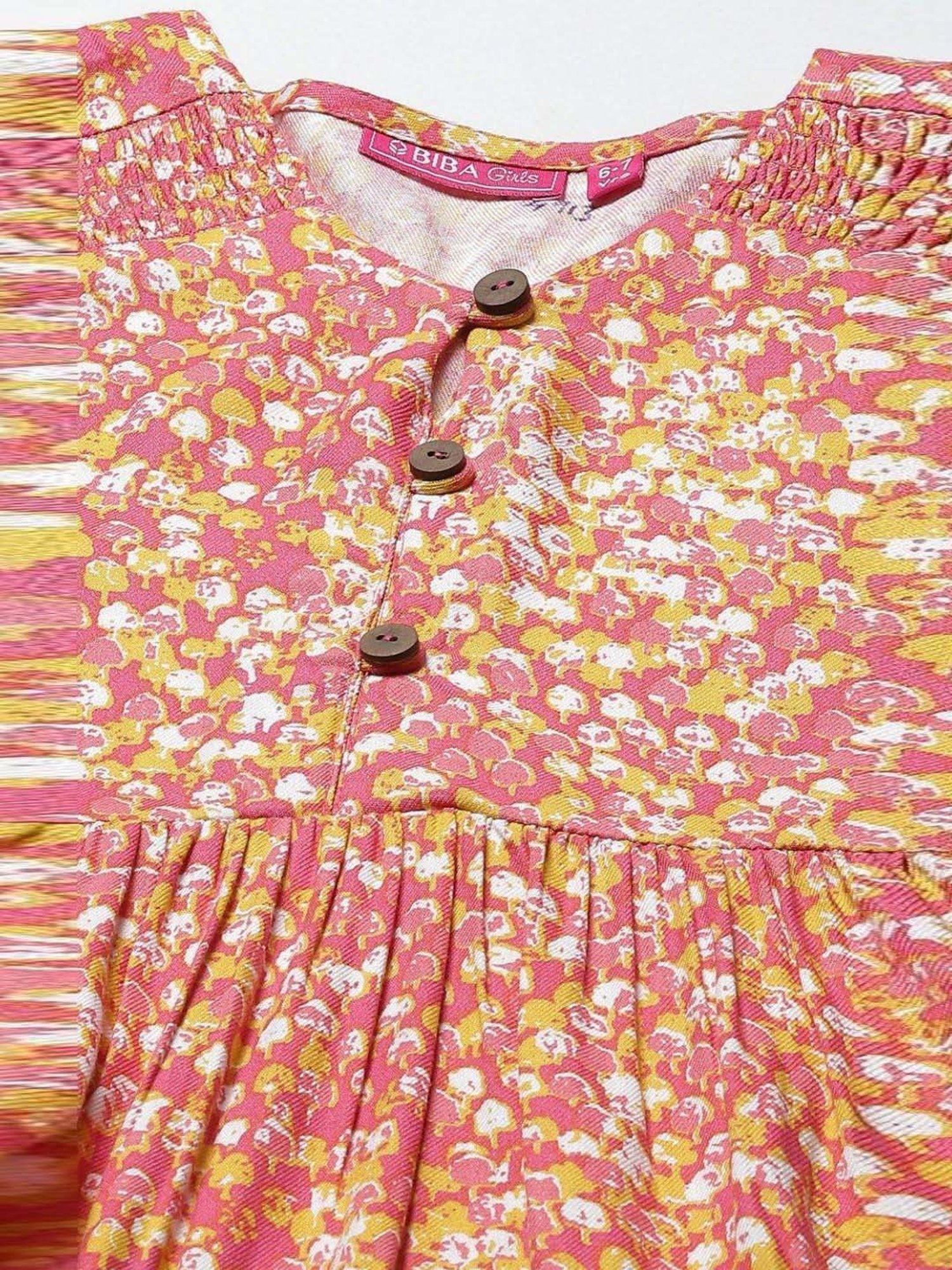 Biba Kids Orange Printed Dress