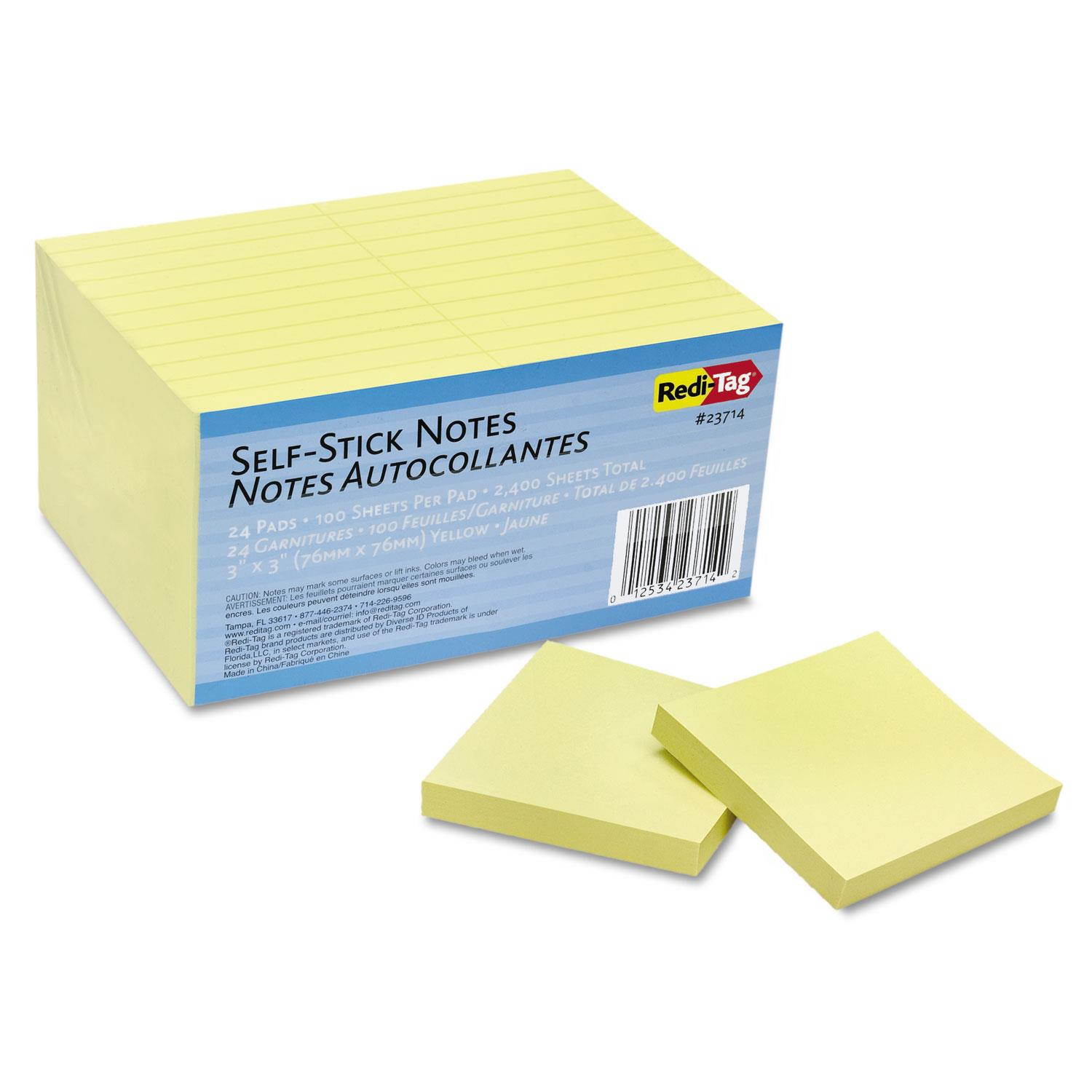 Redi-Tag Self-Stick Recycled Neon Notes