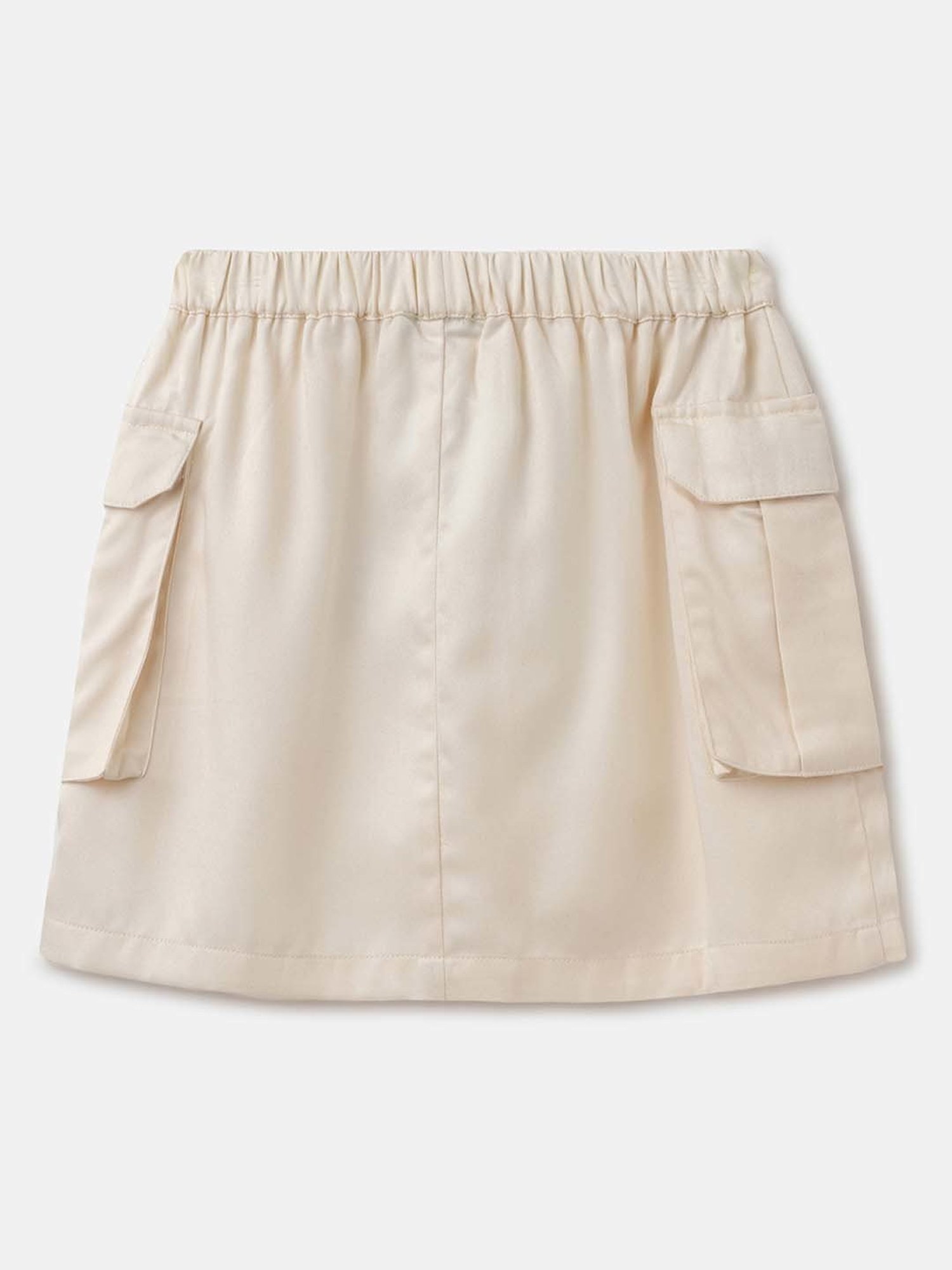 United Colors of Benetton Kids Cream Cotton Regular Fit Skirt