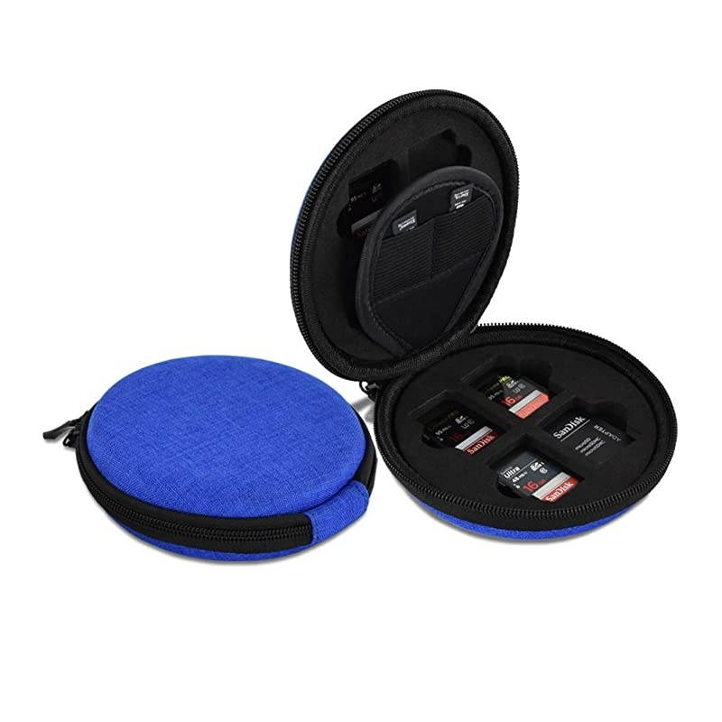 Card Holder Shockproof Stress Resistant Card Case Organizer with 12 Card Slots for Cards TF Cards Blue