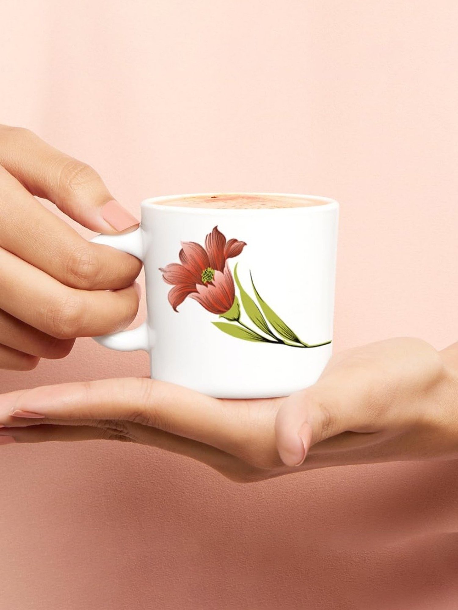 Larah by Borosil Multicolor Ceramic Tea & Coffee Mug - Set of 12 180ml