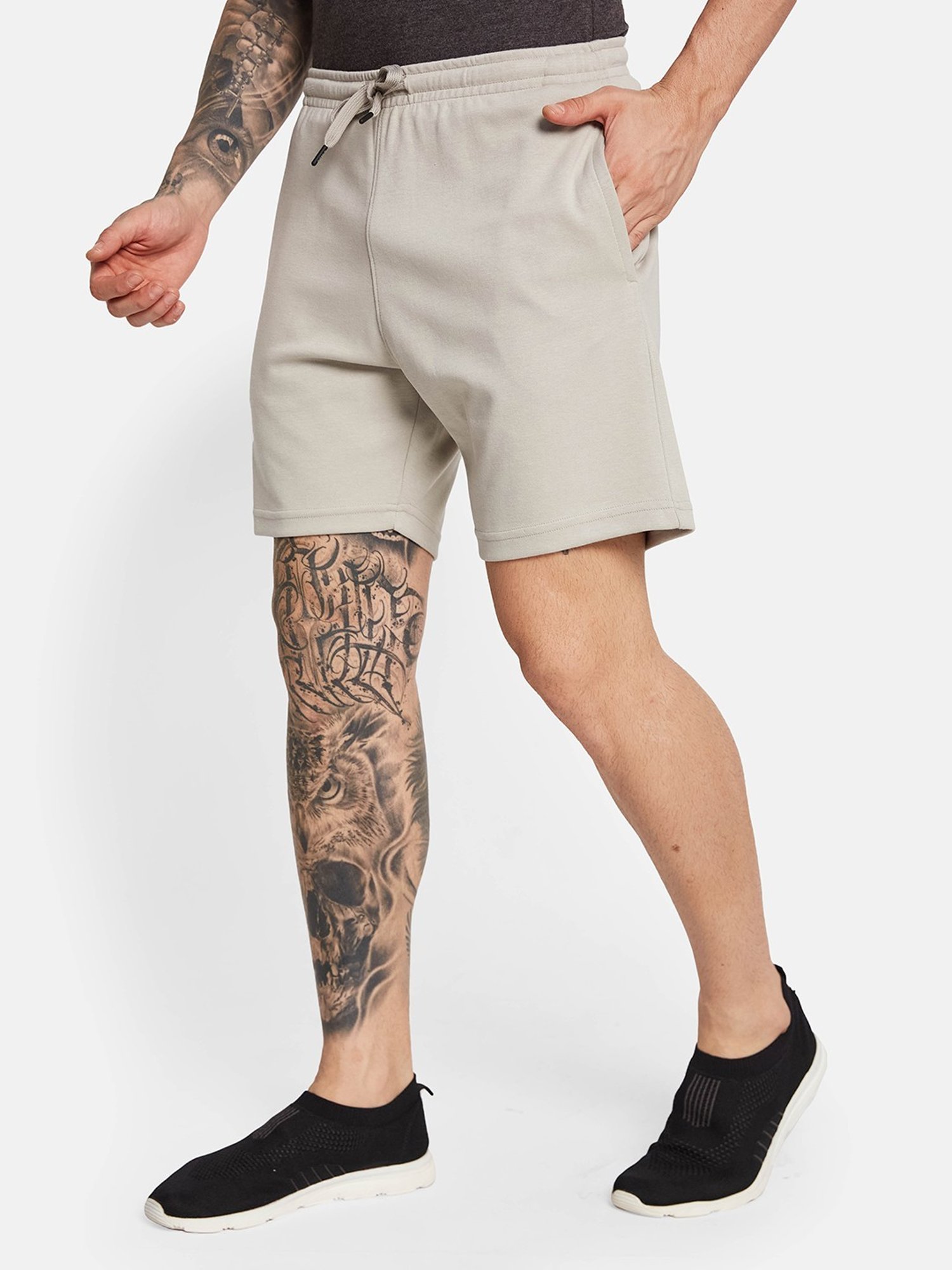 Octave Sand Cotton Regular Fit Shorts