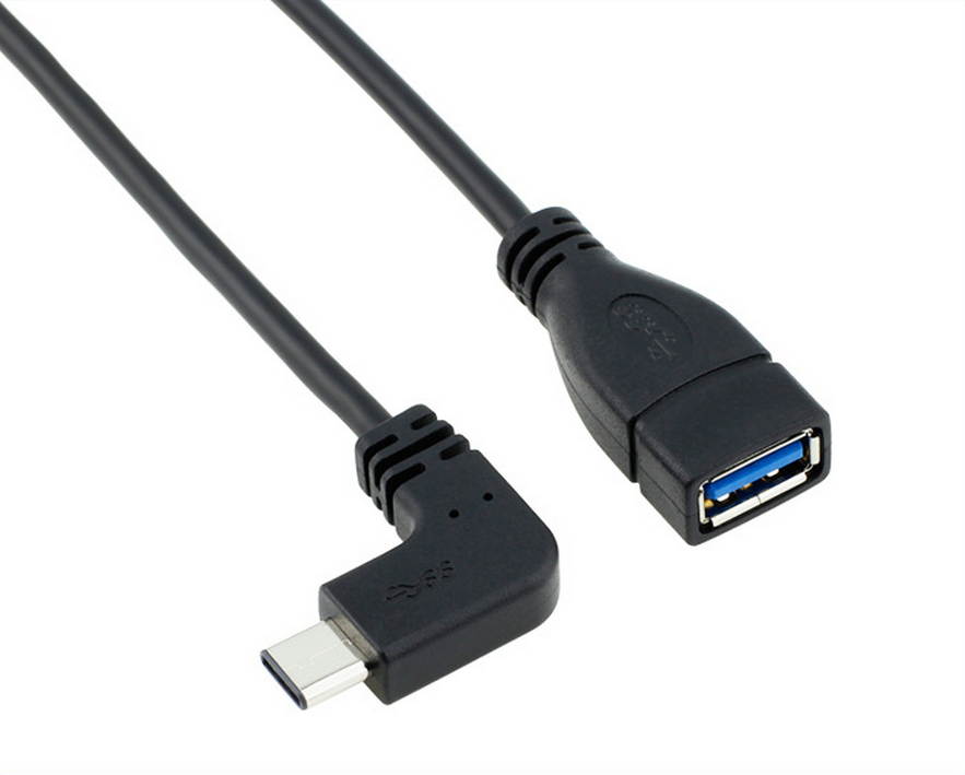 USB3.1 Type-C cable  90&deg; scoliosis Type C Male to Micro USB Female Data Cable Type-C  / AF OTG function more stable data transmission for  as Macbook 12inches,Nokia N1 Pad and More