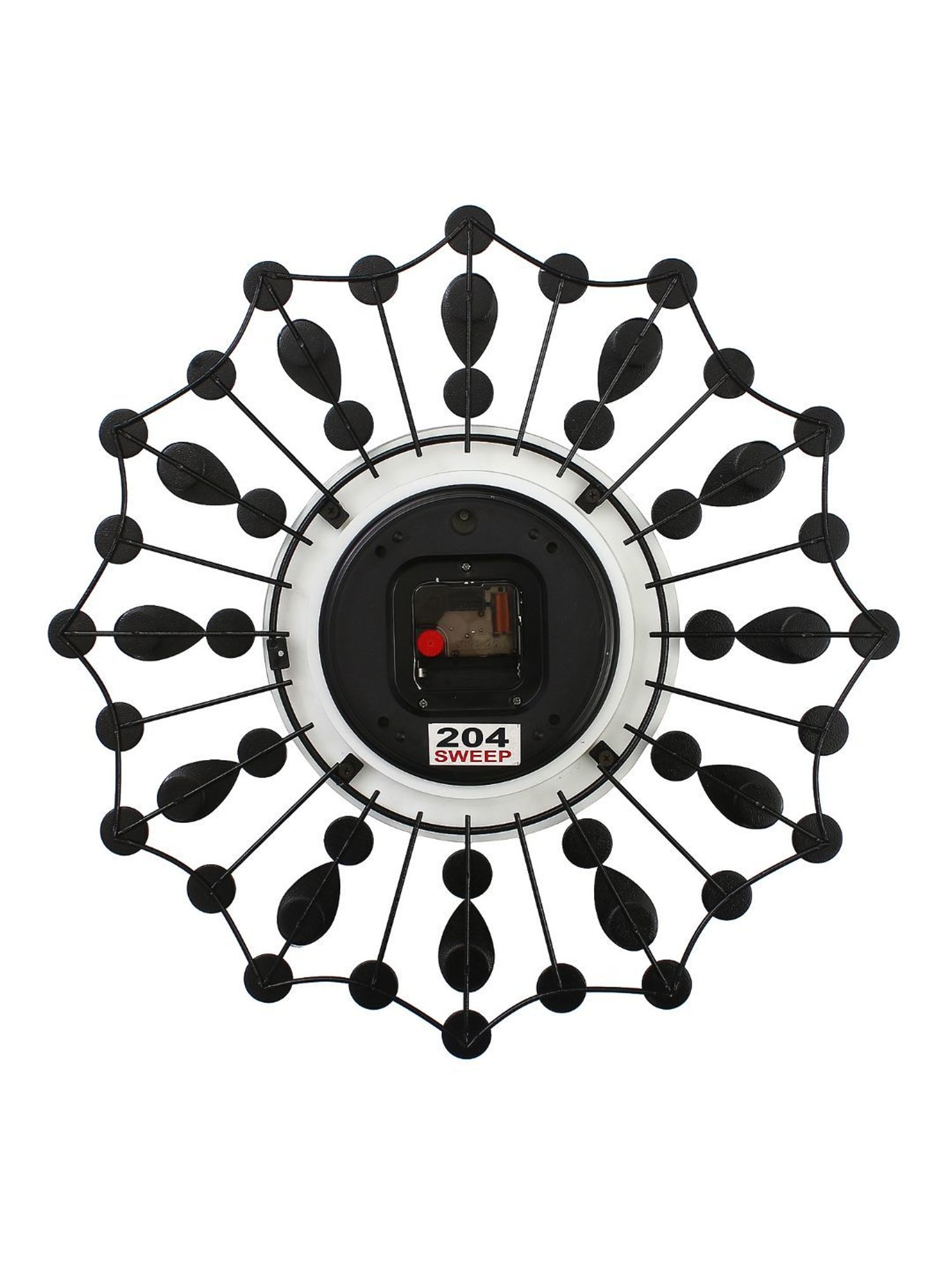 CHRONIKLE Round Silver & Black Iron Wall Clock