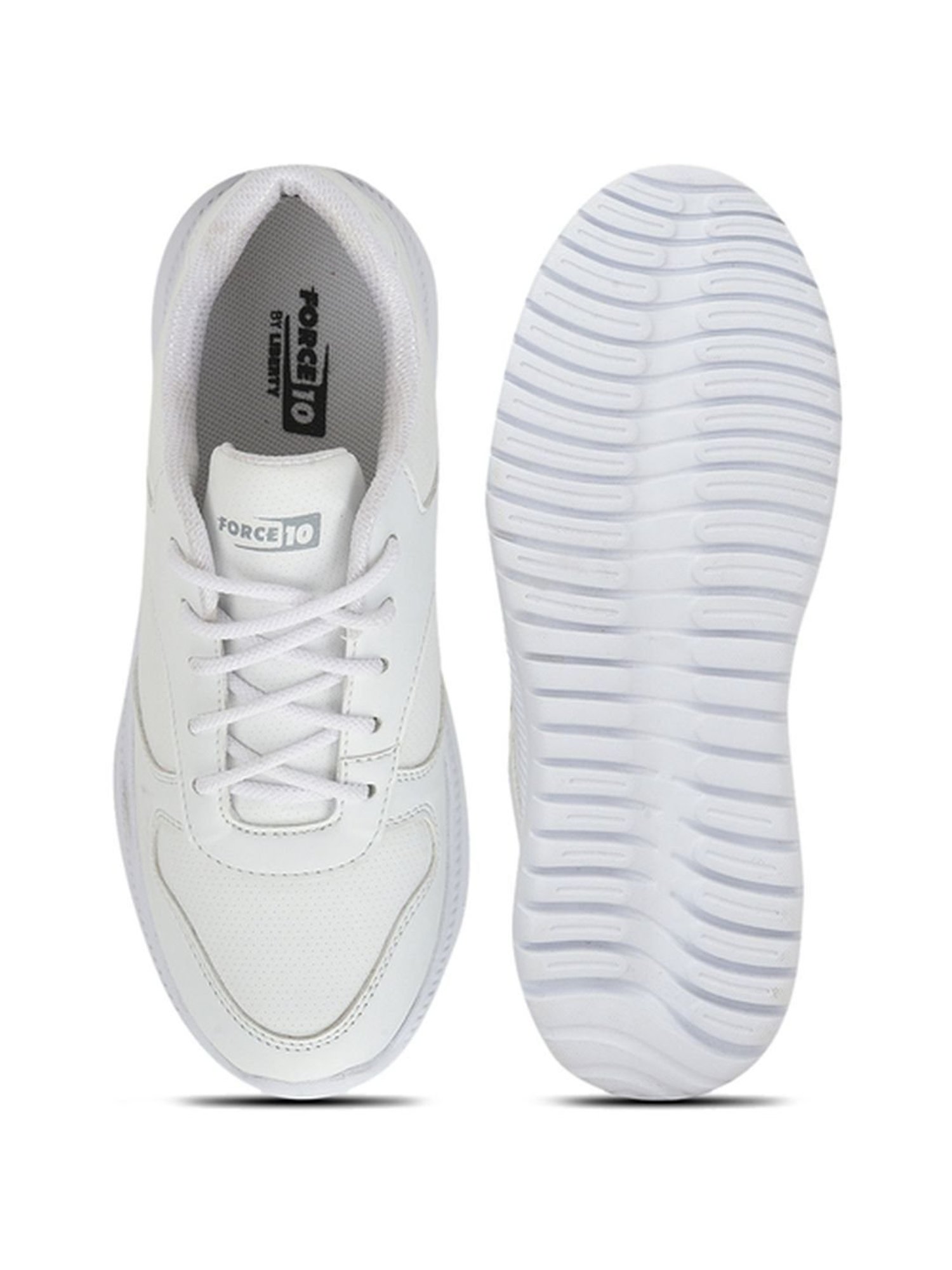 Force 10 By Liberty Kids White Lace Up Shoes