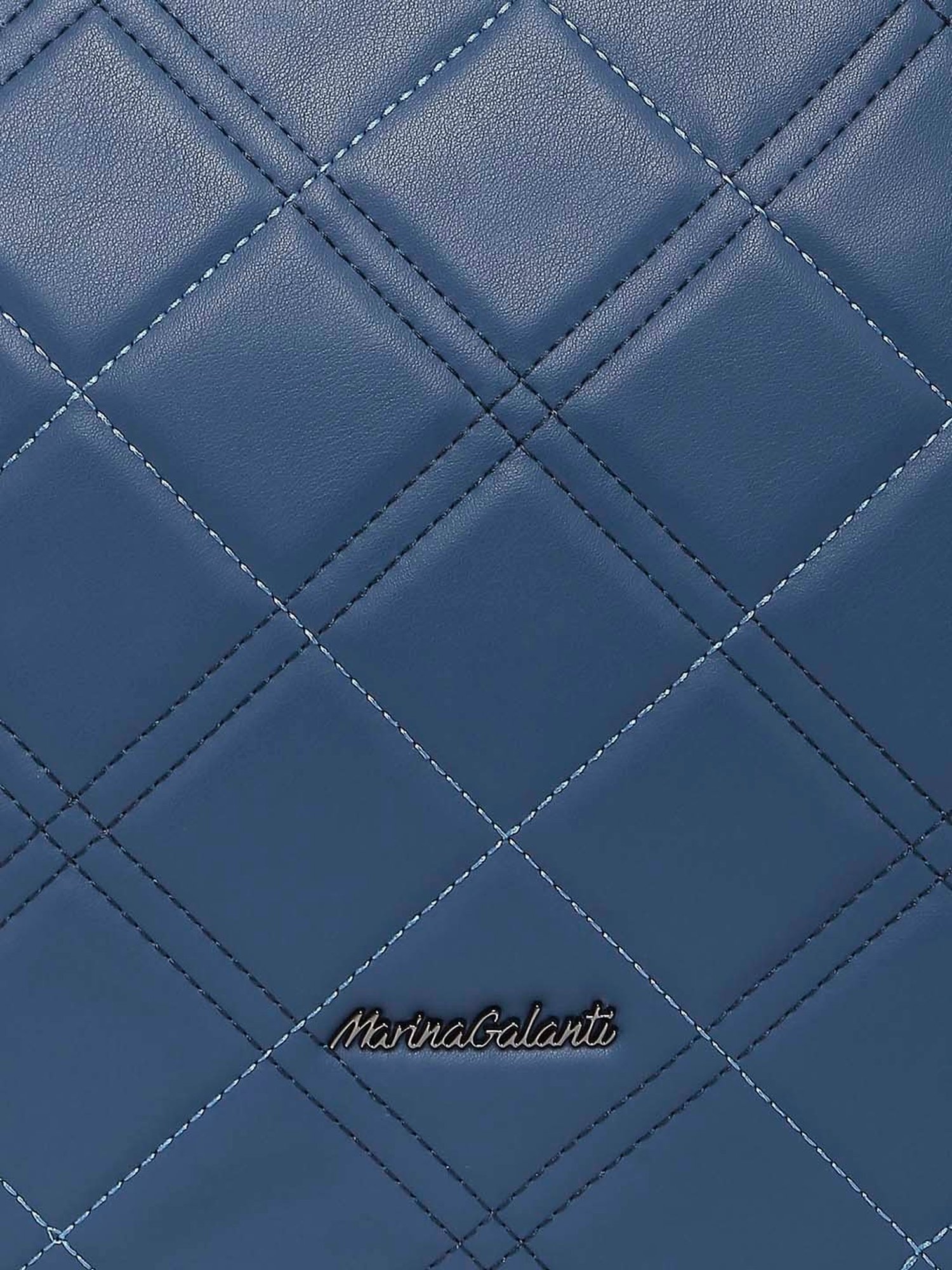 Marina Galanti Blue Quilted Medium Hobo Handbag