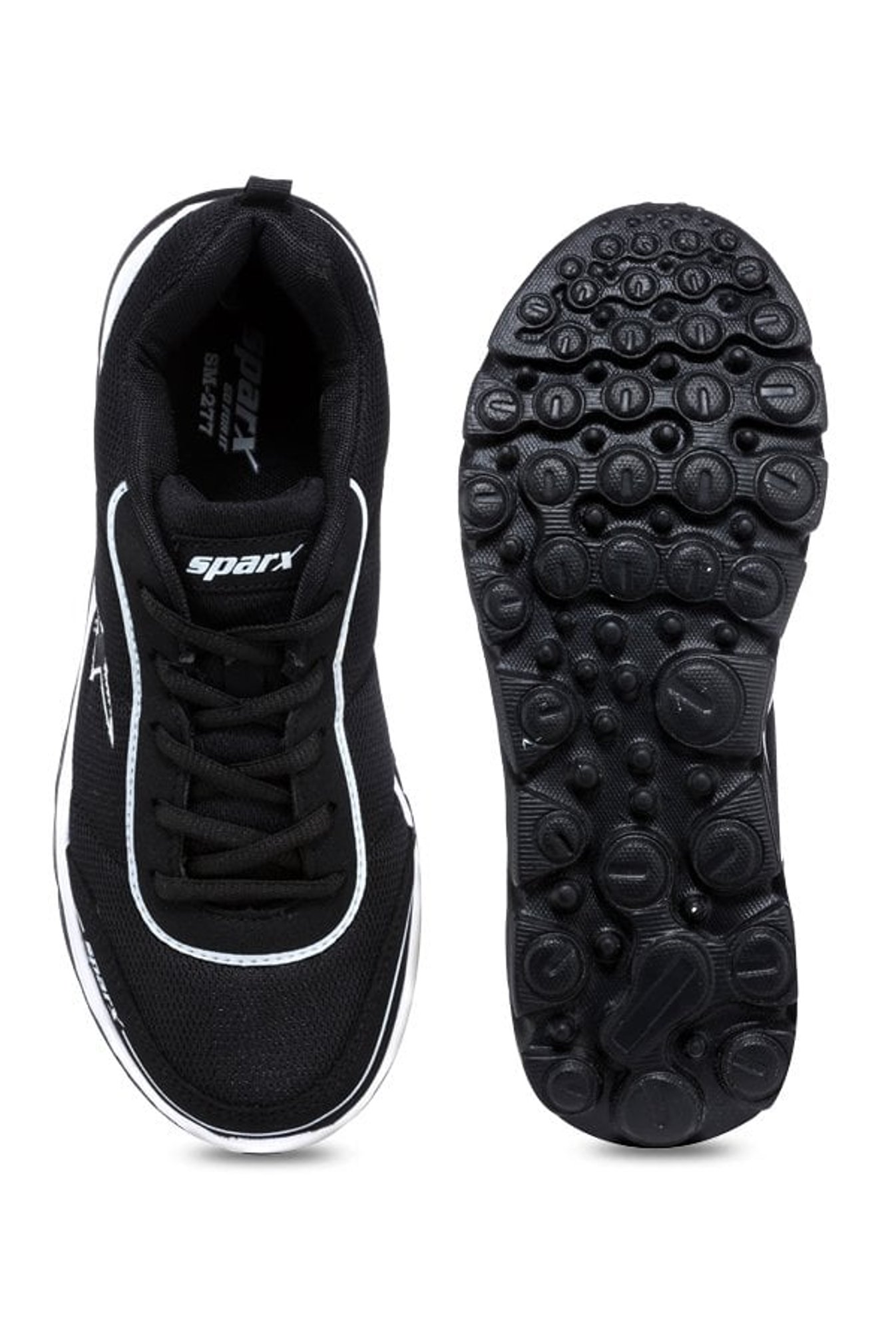 Sparx White & Black Running Shoes