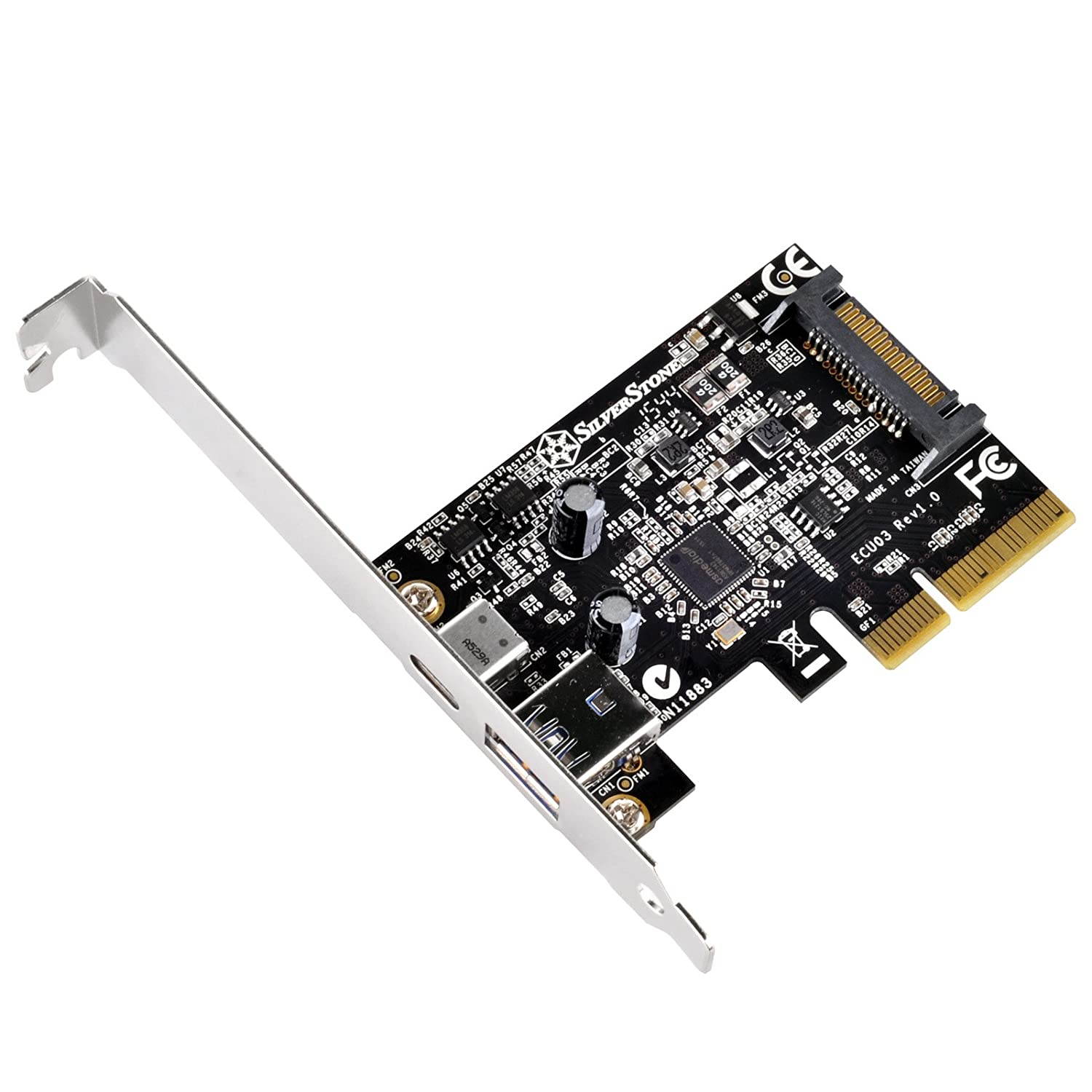 SilverStone Technology USB 3.1 External Type A & Type C Pci-E Card ECU03 Components Other