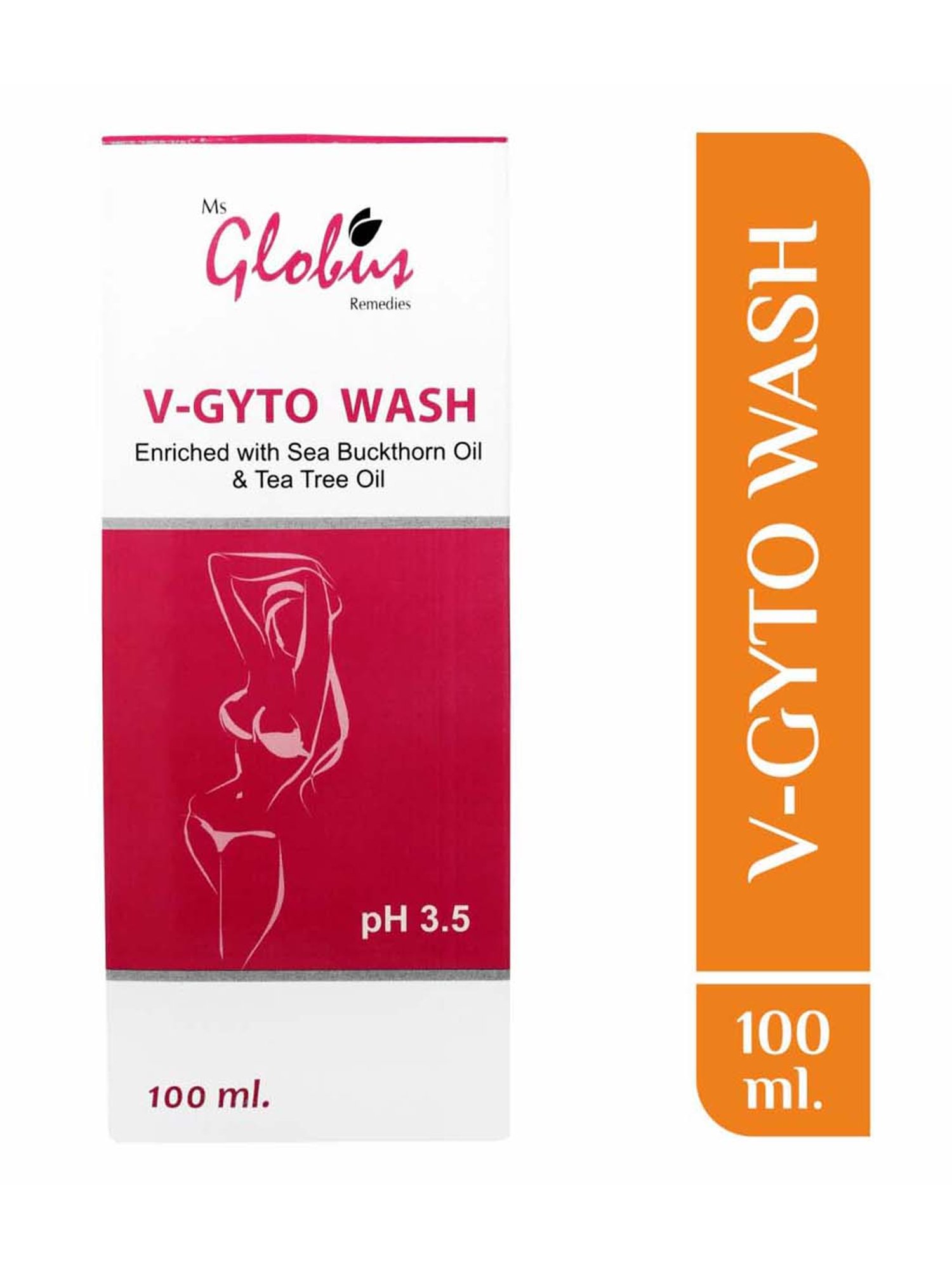 Globus Naturals V-Gyto Wash Enriched with Sea Buckthorn Oil & Tea Tree Oil - 100 ml
