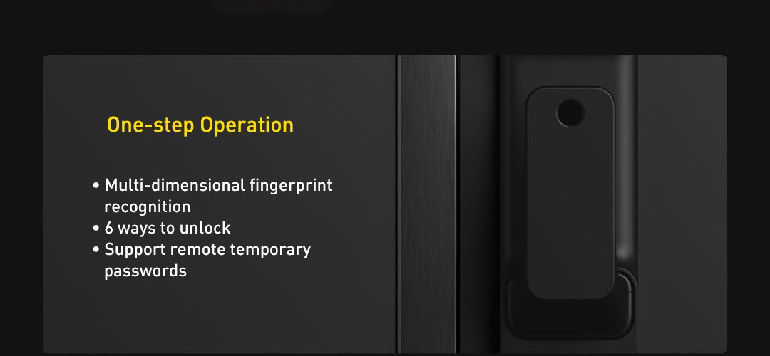 Xiaomi Mijia Push-pull Smart Door Lock BLACK US Plug