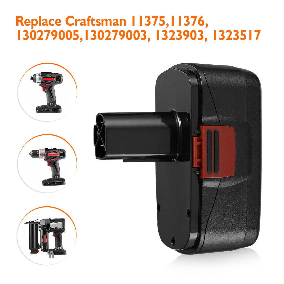 2X 19.2V 3700mAh NiMH Battery For Craftsman 19.2 Volt C3 11376 11375 130279005