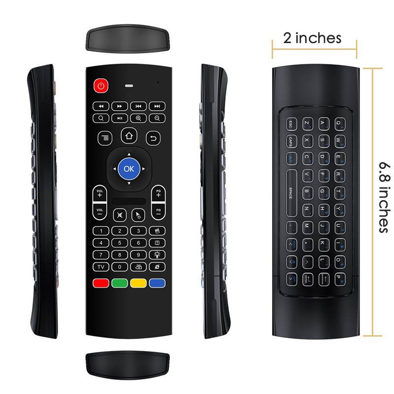 CORN Multifunction 2.4G Air Mouse Mini Wireless Keyboard & Infrared Remote Control & 3-Gyro + 3-Gsensor for Google Android TV/Box, IPTV, HTPC, Windows, MAC OS, PS3