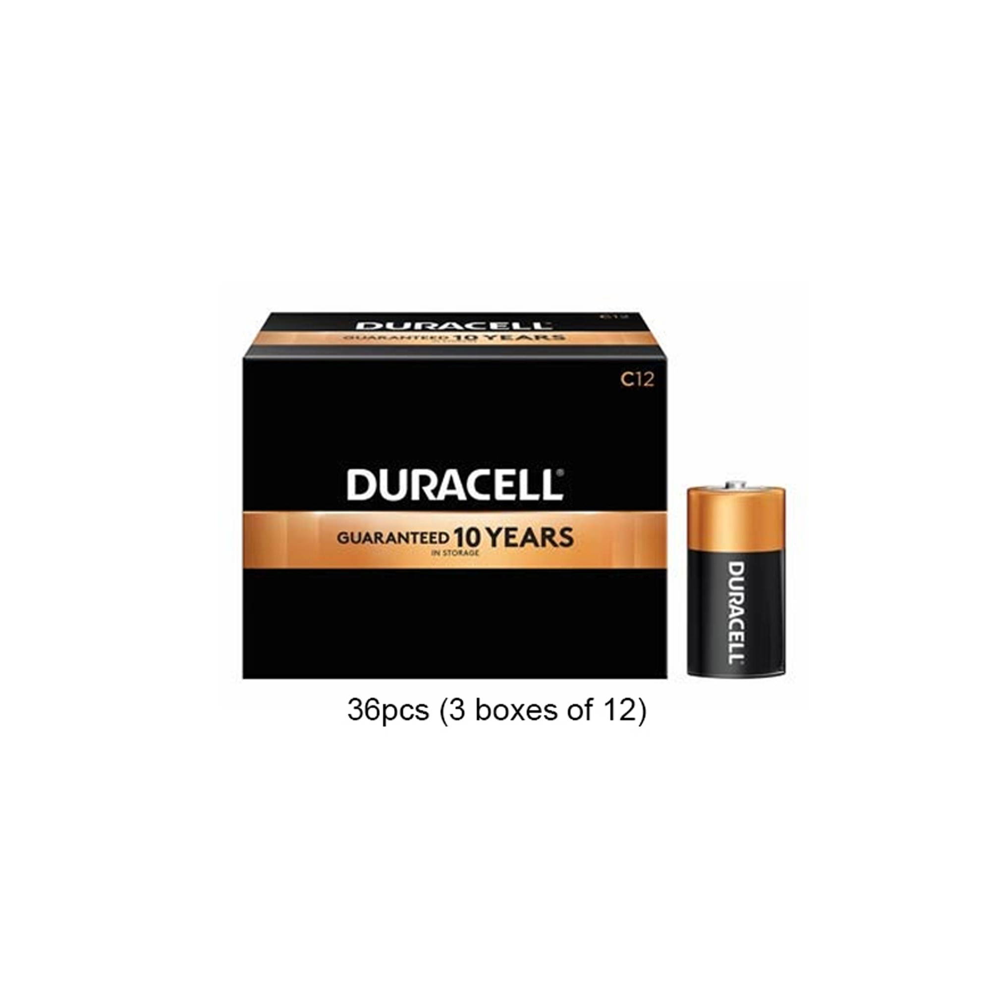 36 x C Duracell Coppertop Alkaline Batteries (MN1400)