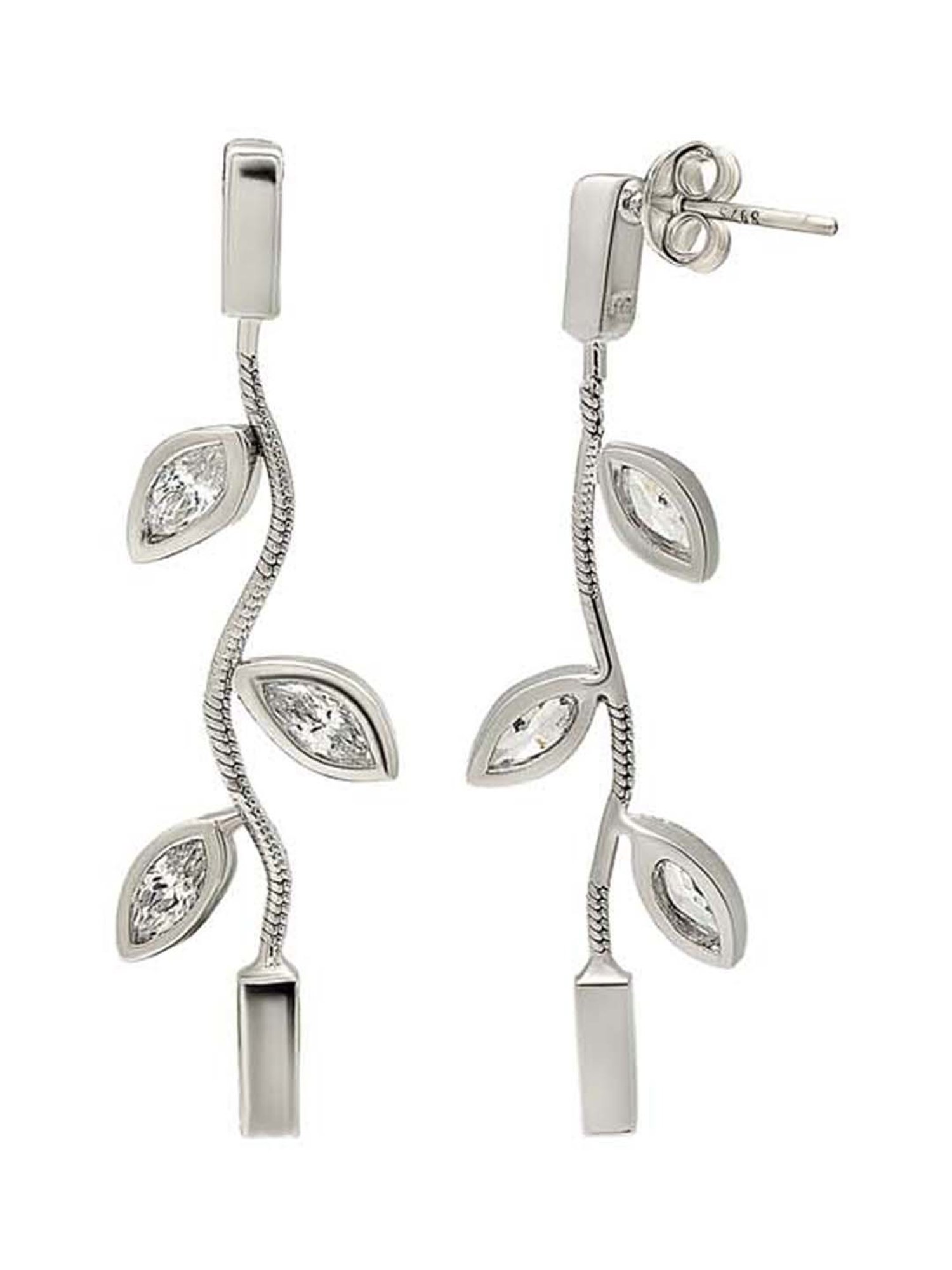 Silberry 925 Sterling Silver Vineyard Drop Earrings for Women