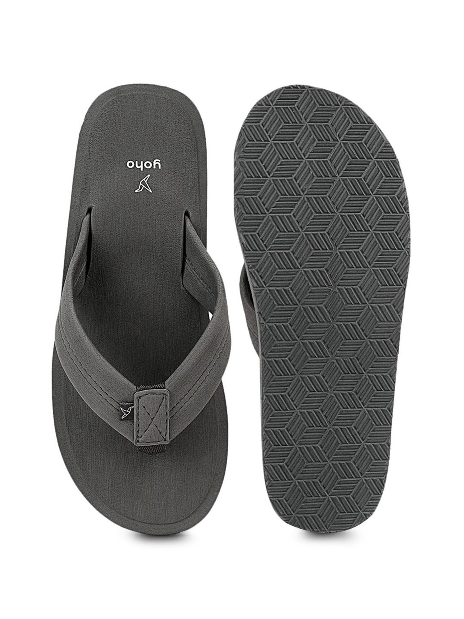 Yoho Men's Eva Bubbles Grey Flip Flops