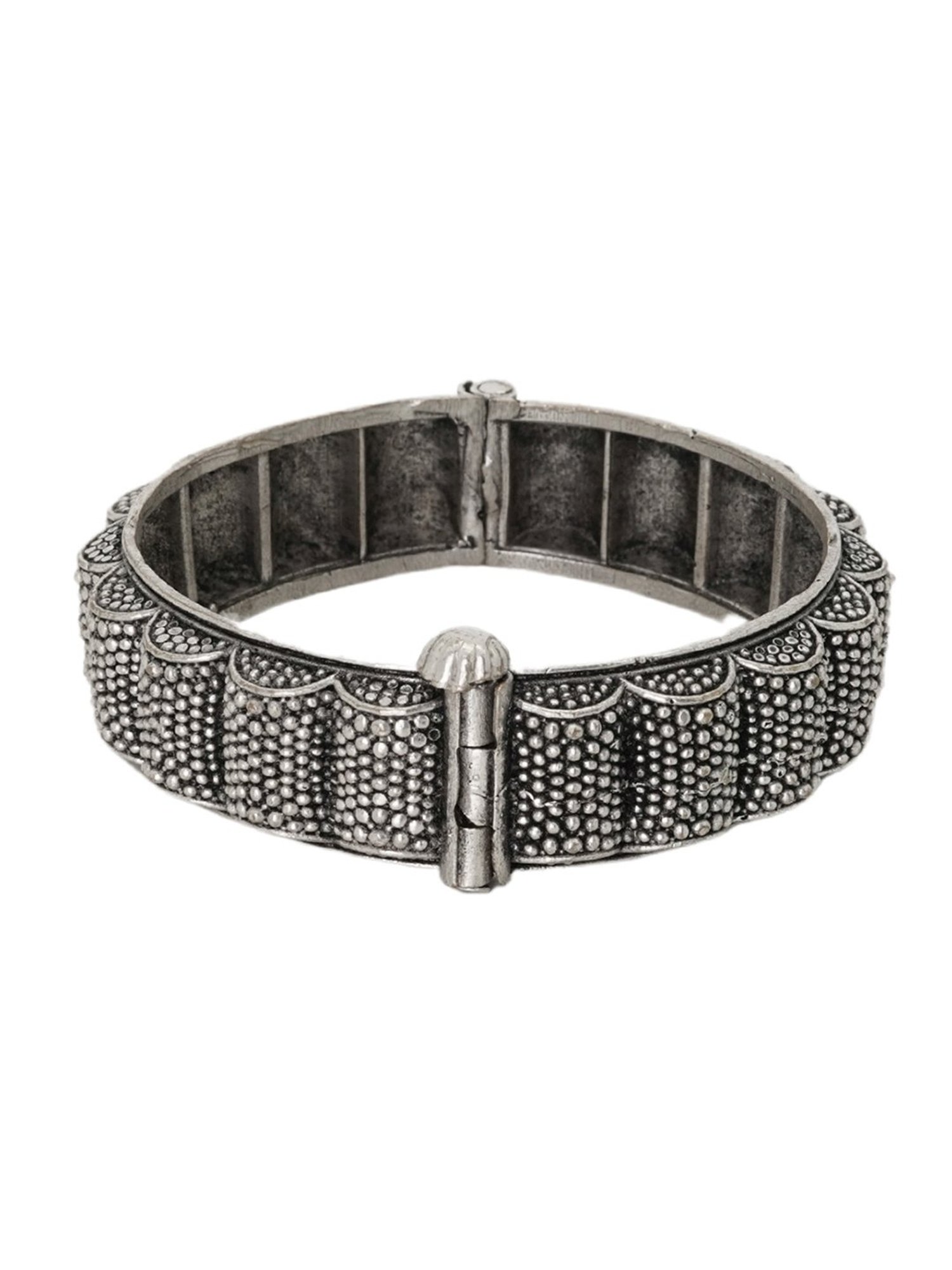 Teejh Ethnic  Arshi Silver Oxidized Bangles for Women