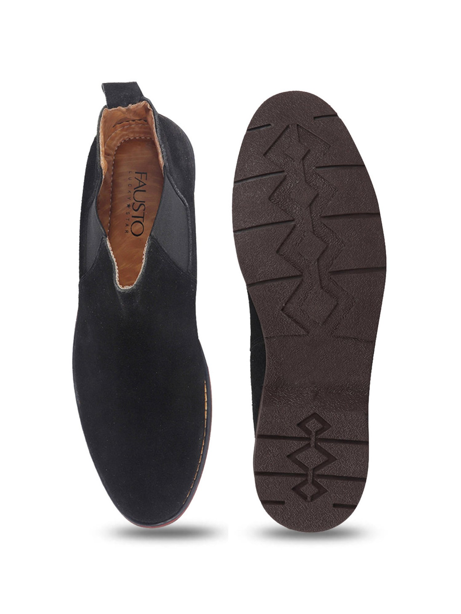 Fausto Men's Black Chelsea Boots