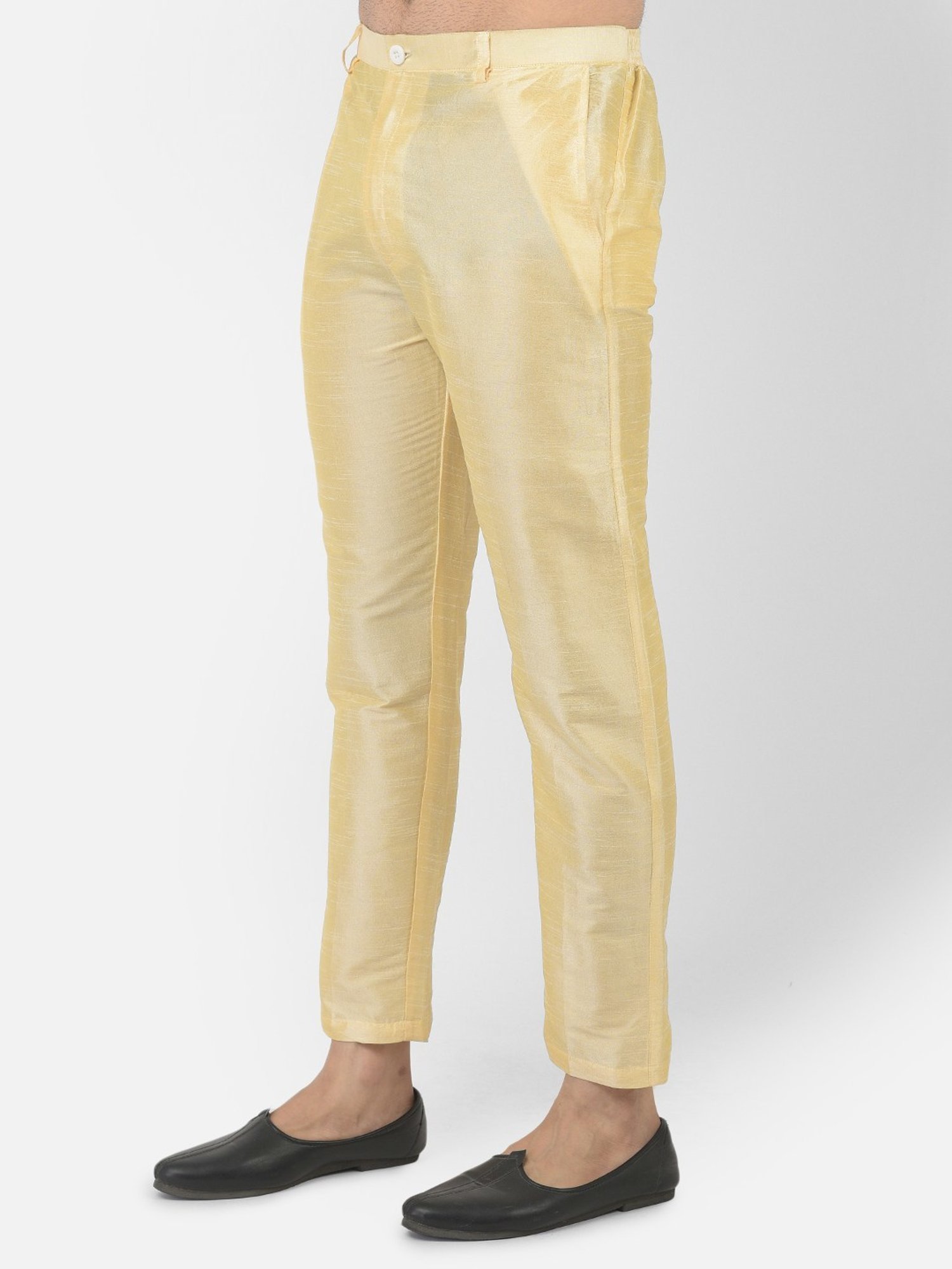 Deyann Red & Yellow Regular Fit Striped Kurta Set With Jacket