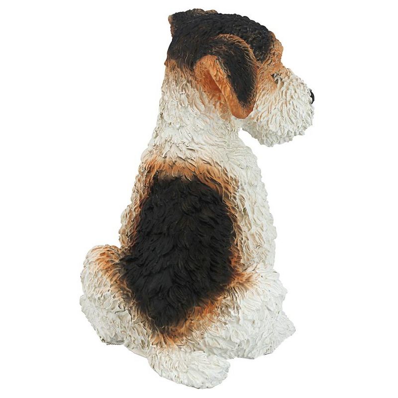 Design Toscano Fox Terrier Puppy Dog Statue - White