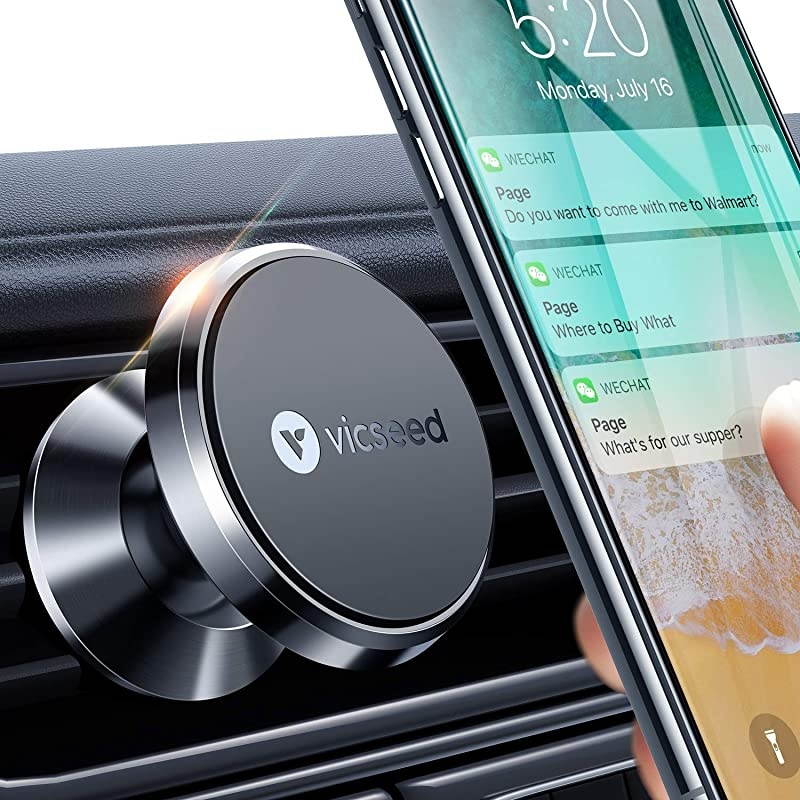 Car Phone Mount Magnetic Phone Car Mount Strong Magnet Air Vent Mount 360&deg; Rotation Car Phone Holder Fit for iPhone SE 11 Pro XS Max XR X 8 Plus Samsung Galaxy Note20 S20 Note10 All Phone