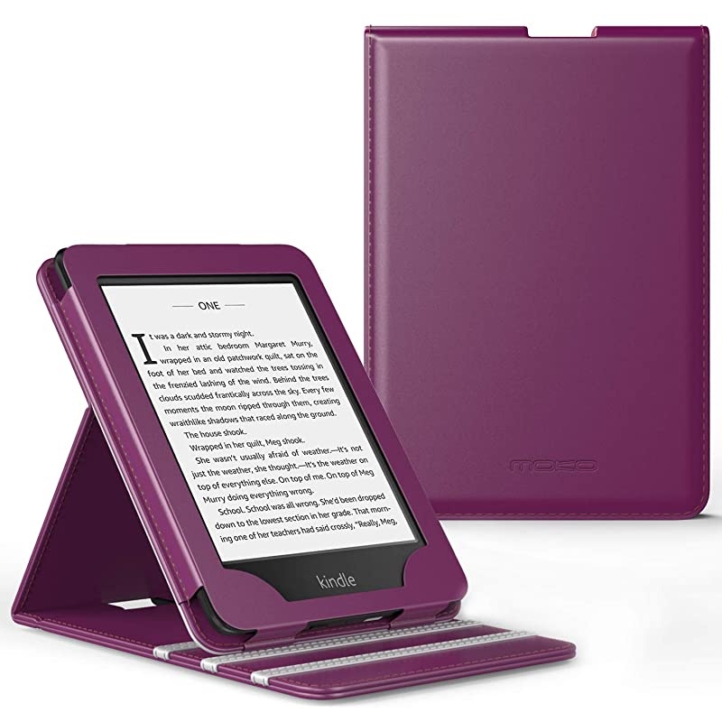 Case Fits Kindle Paperwhite (10th Generation, 2018 Releases), Premium Vertical Flip Cover with Auto Wake/Sleep Compatible for  Kindle Paperwhite 2018 E-Reader - Purple