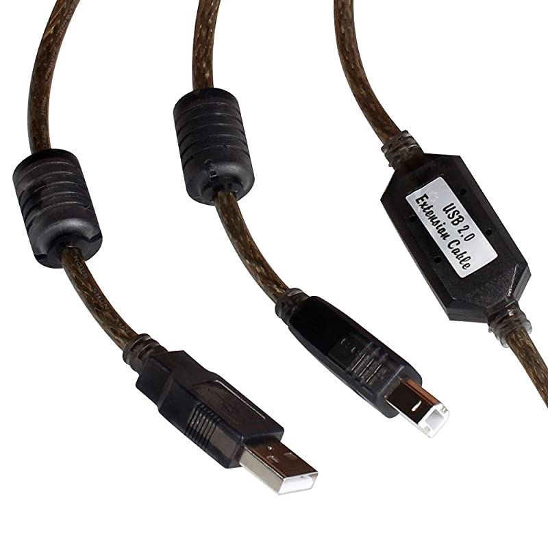 USB 2.0 - A-Male to B-Male Printer Cable - 32 Feet (10 Meters) High Speed Printer/Scanner/Repeater Cable
