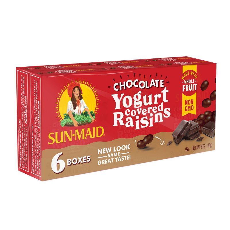 Sun Maid Dark Chocolate Yogurt Raisins - 6ct