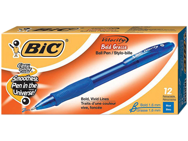 Bic Velocity Retractable Bold Ballpoint Pens
