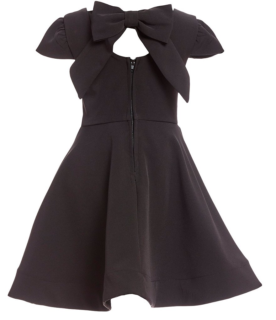 Rare Editions Little Girls 4T-6X Cap-Sleeve Bow-Back Fit-And-Flare Dress