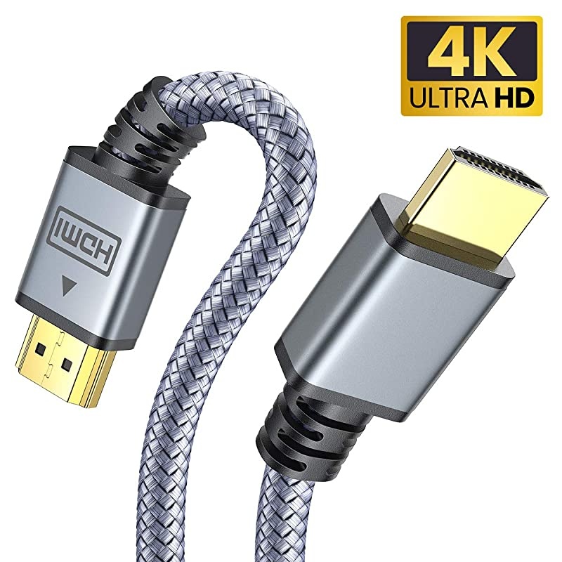 4K 60Hz HDMI Cable 6ft  High Speed 18Gbps HDMI 20 Cable 30AWG 3D 2160p 1080p Ethernet Nylon Braided HDMI Cord Compatible Audio ReturnARC UHD TV Box PS43 4K Fire Netflix LG Samsung