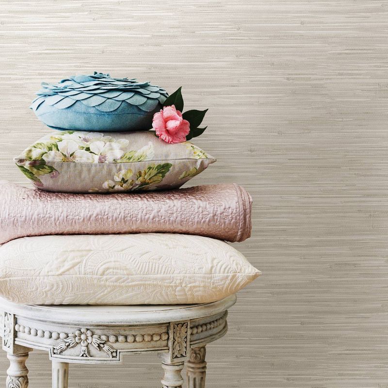 NuWallpaper Grassweave Peel & Stick Wallpaper Cream