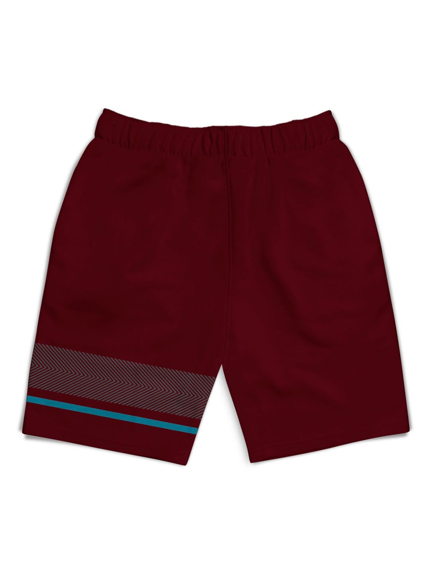 HELLCAT Kids Grey & Maroon Printed Shorts (Pack Of 2)