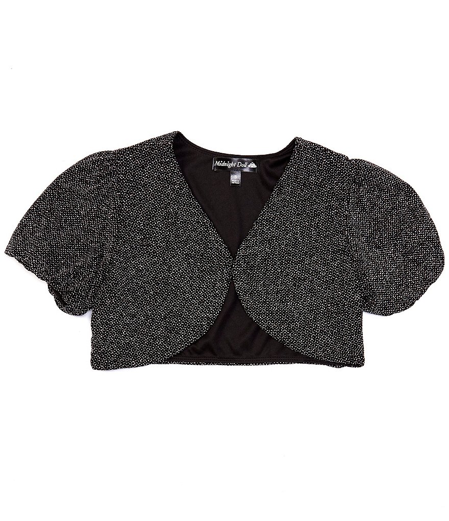 Poppies and Roses Big Girls 7-16 Disco-Dot Sequin Shrug