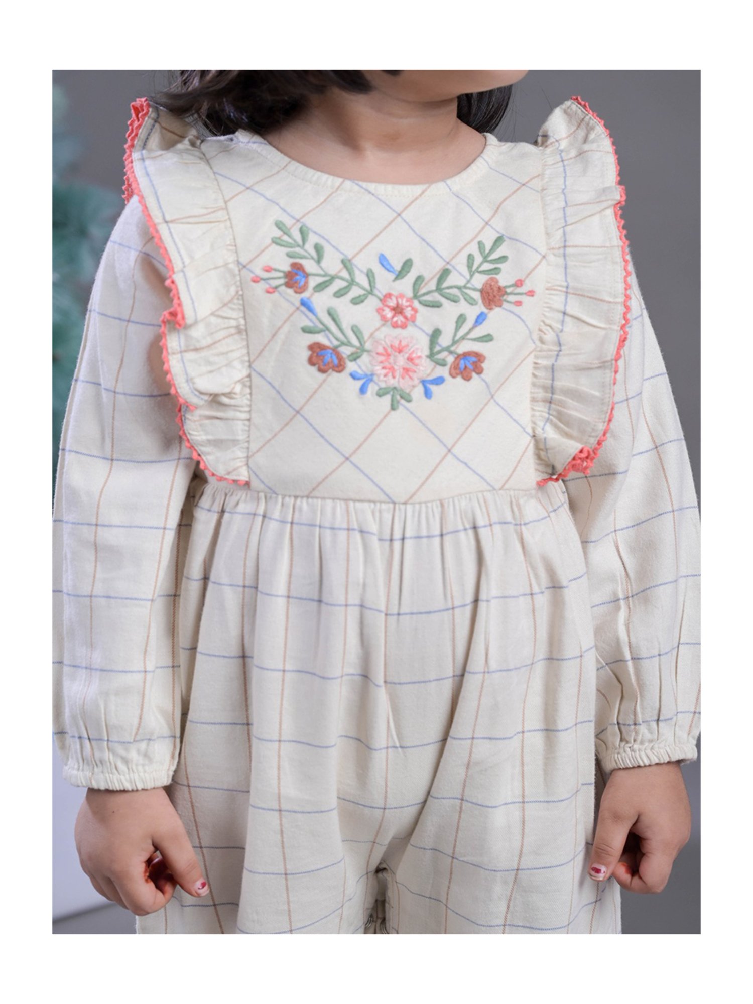 Budding Bees Kids Blue Ombre Jumpsuit with Attached Bow