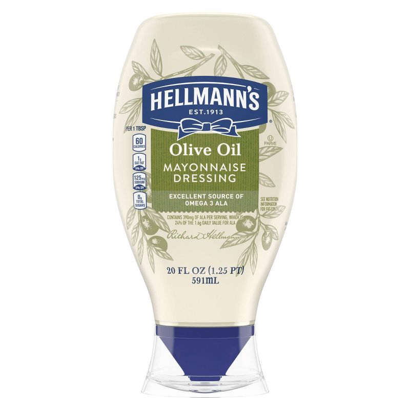 Hellmann's Mayonnaise Dressing with Olive Oil Squeeze - 20oz