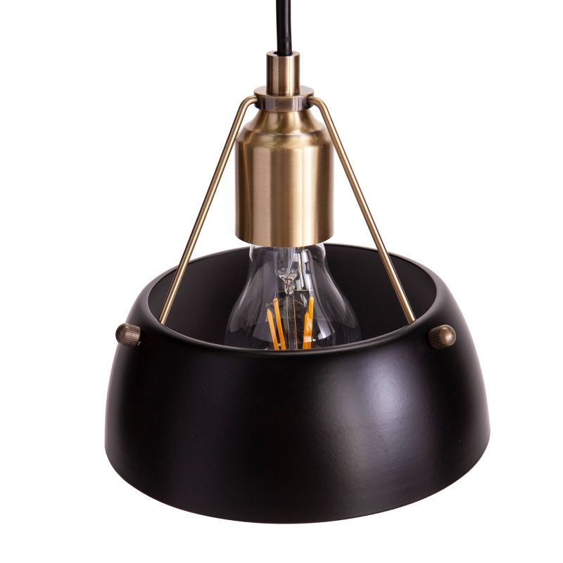 7" - 60" Renee 3 Cluster Pendant Light Black - Aiden Lane
