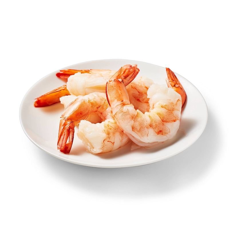 Peeled & Deveined Tail On Cooked Shrimp - Frozen - 16-20ct/16oz - Good & Gather™