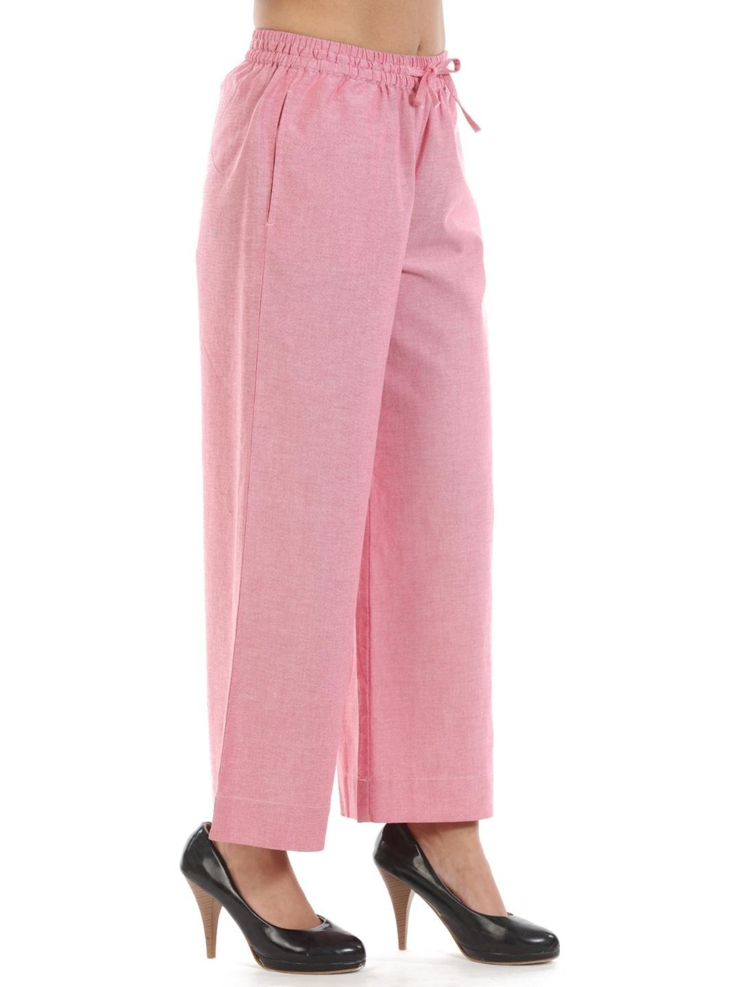 Mustard Pink Textured Palazzo