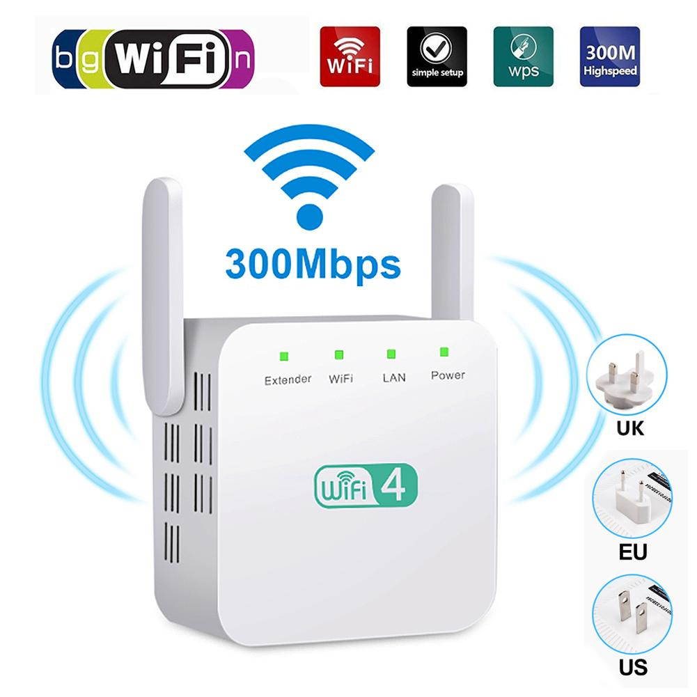 White Wireless Wifi Repeater Wifi Range Extender Wifi Signal Amplifier 300Mbps Wifi Booster Repiter Access Point