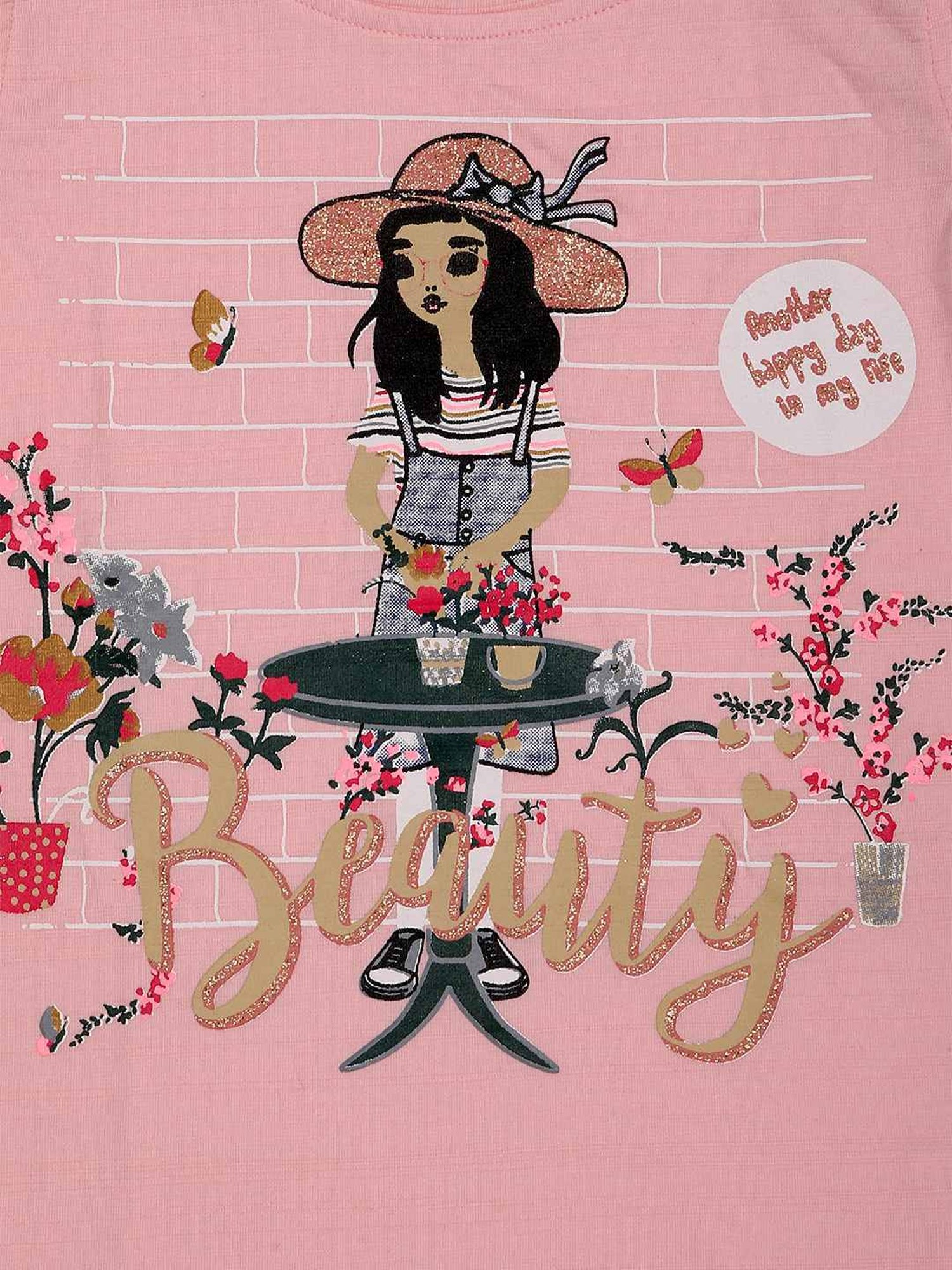 ZIAMA Kids Pink Printed Top