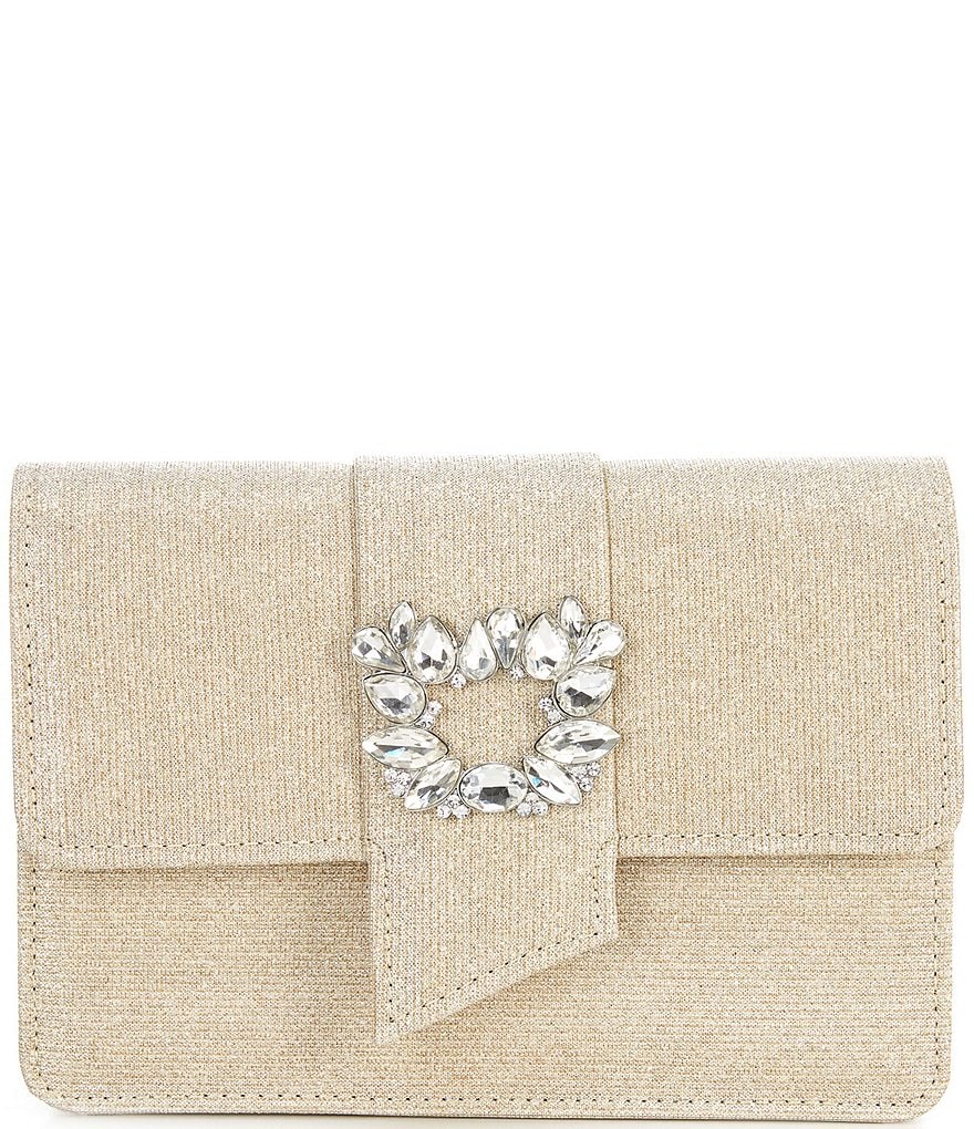 Kate Landry Satin Buckle Clutch Bag